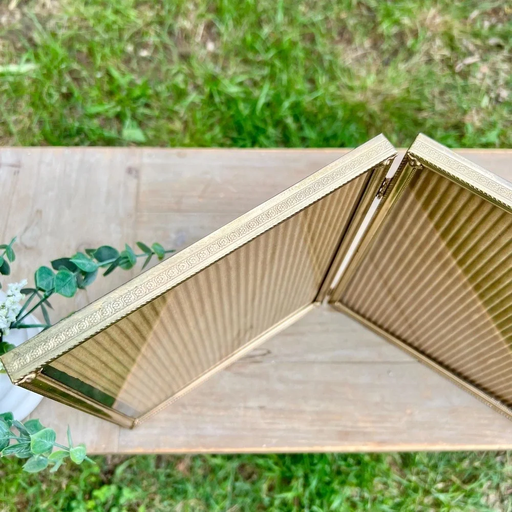 Vintage Gold Double Picture Frame | 8x10